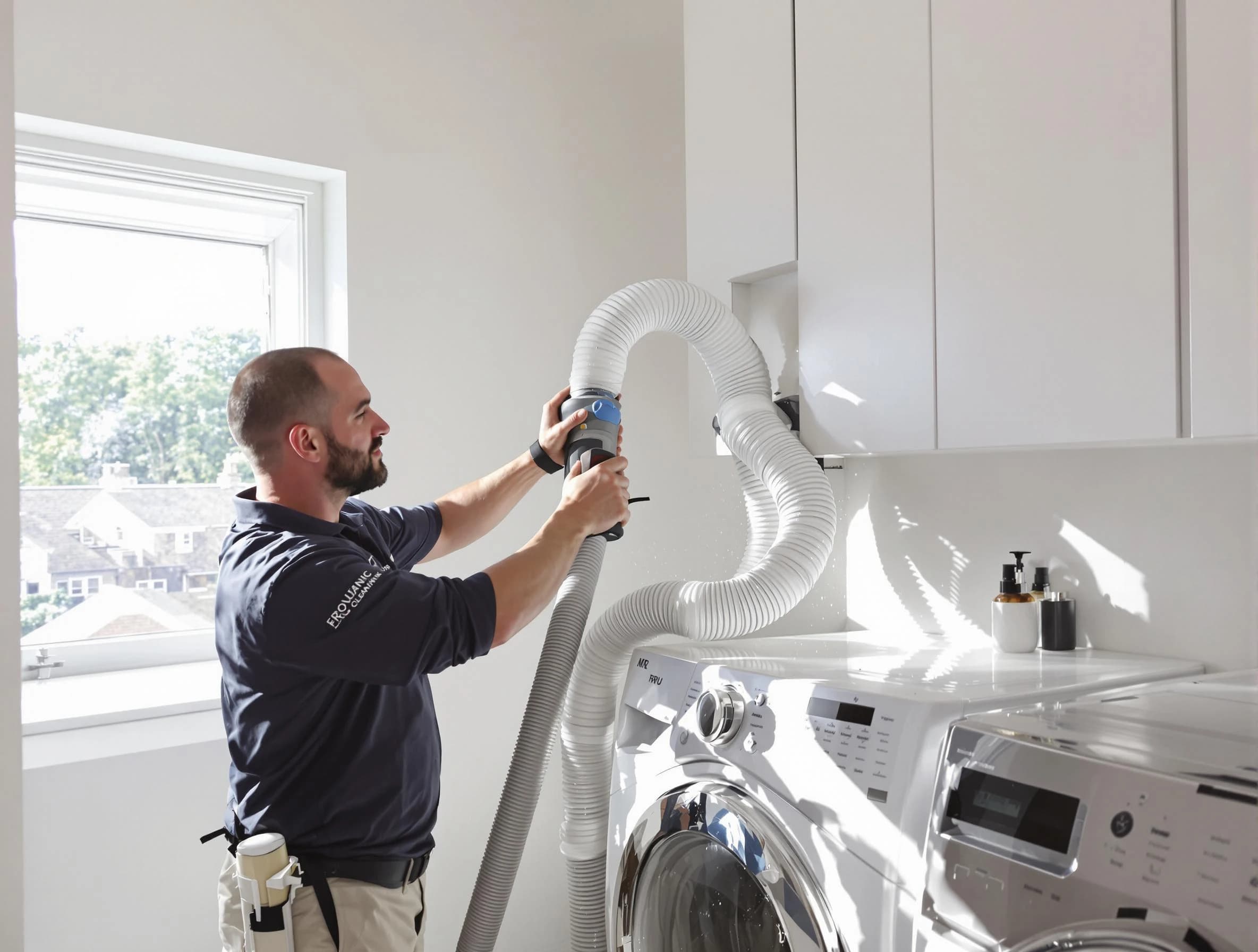 Certified Park City Dryer Vent Cleaning technician performing dryer vent cleaning in Park City