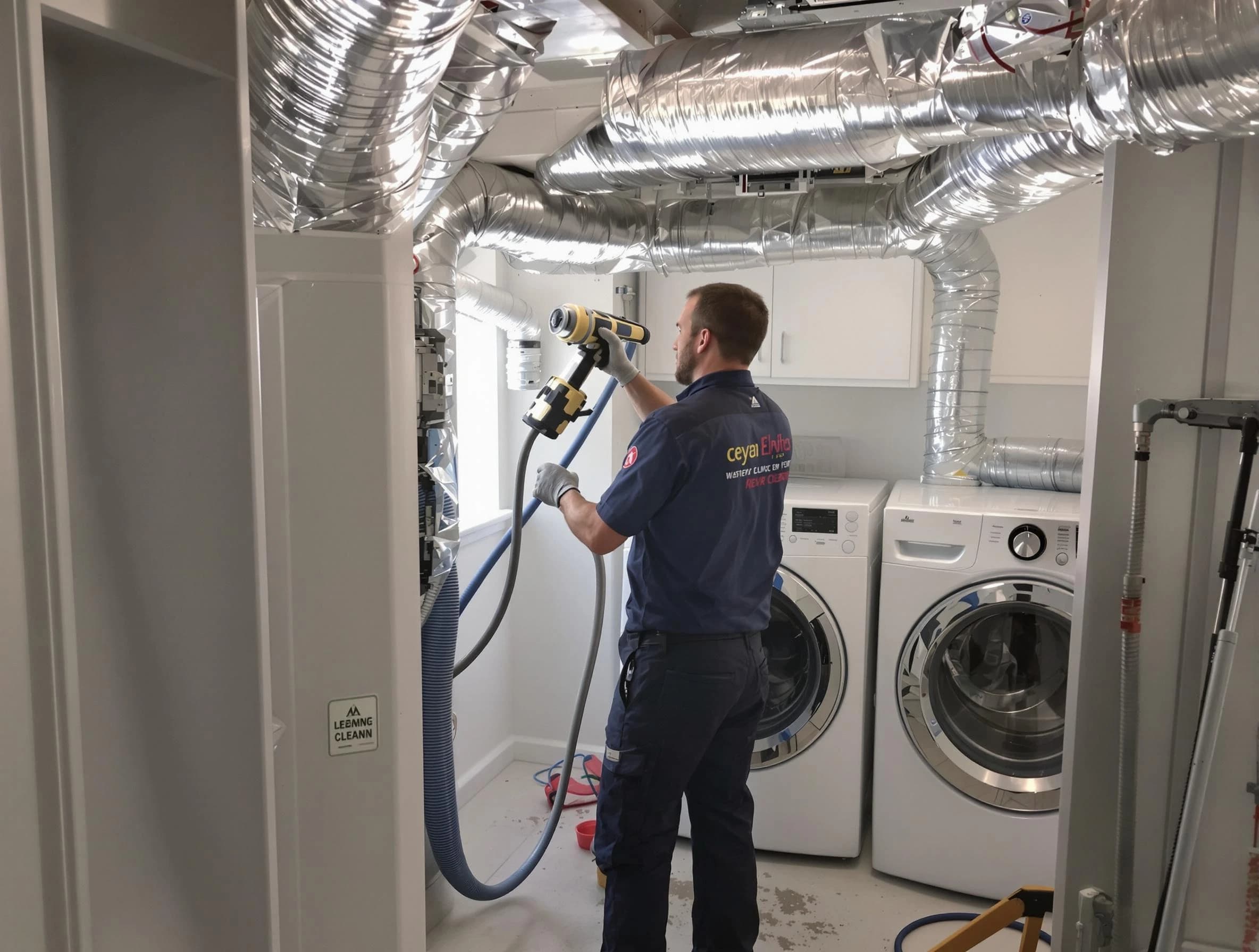 Park City Dryer Vent Cleaning specialist using advanced equipment for thorough duct cleaning in Park City