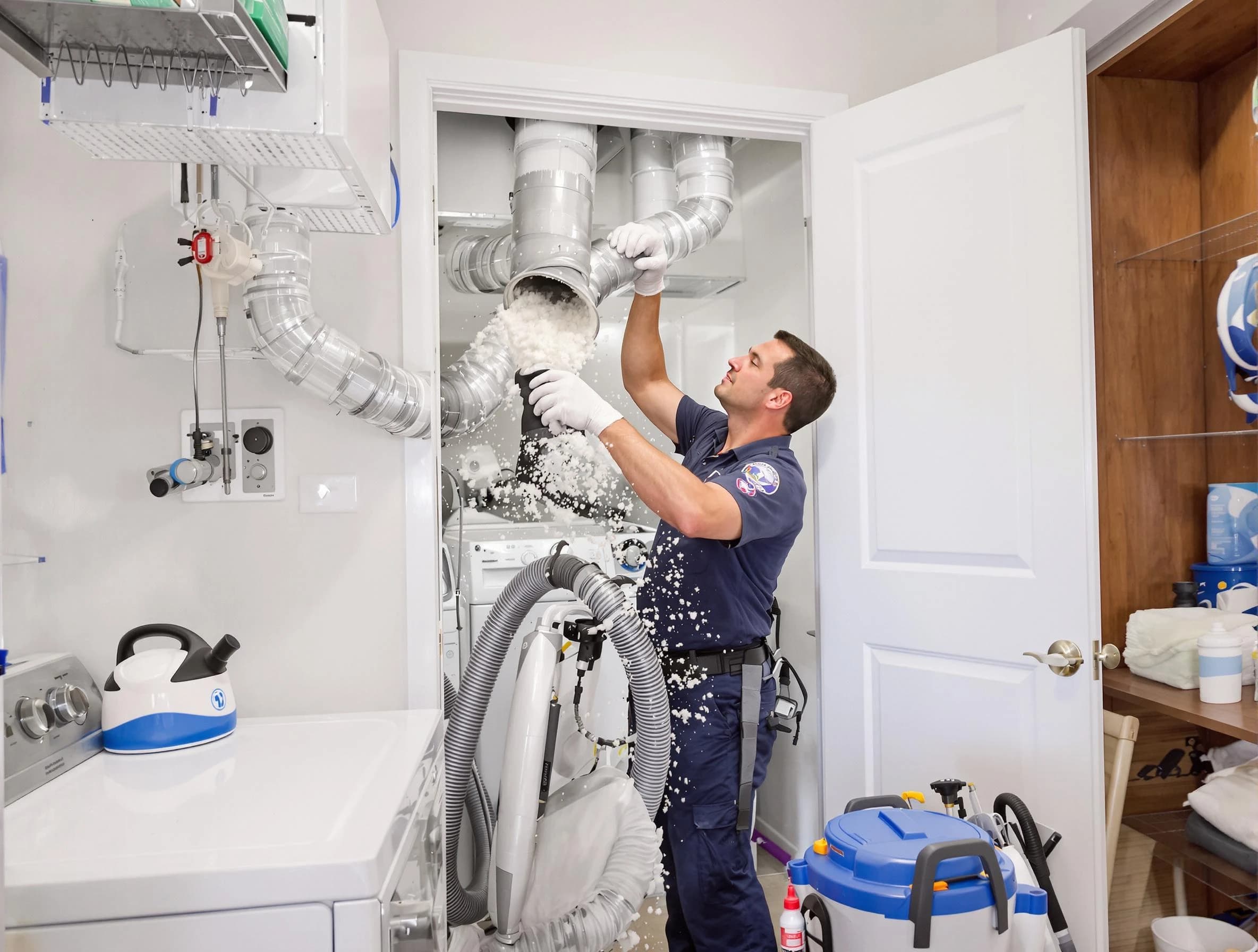 Park City Dryer Vent Cleaning technician delivering thorough residential dryer vent cleaning service in Park City